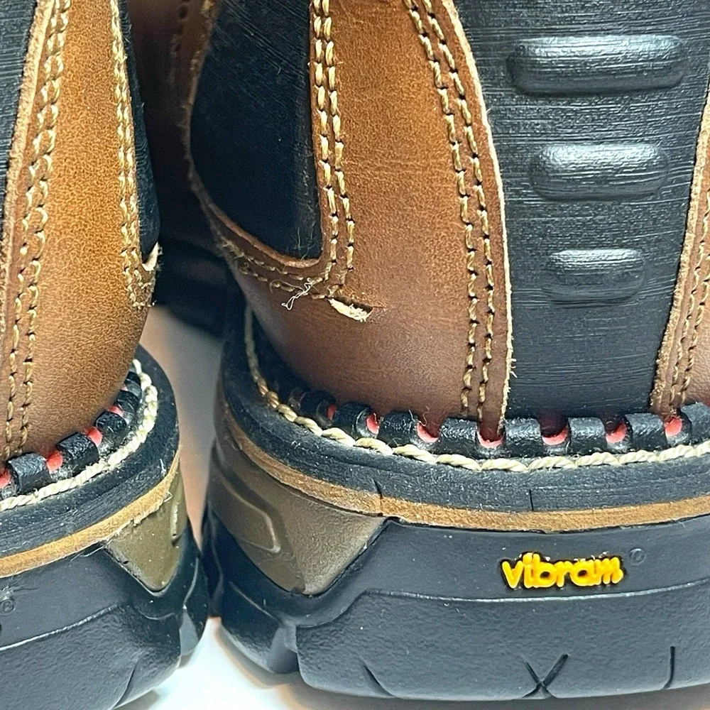 Red Wing 4448 Pull On Work Boots Men's 9.5 E2 Brown Steel‎ Toe Vibram Waterproof